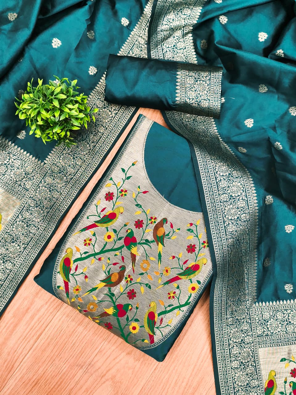 PD007 Paithani dress material