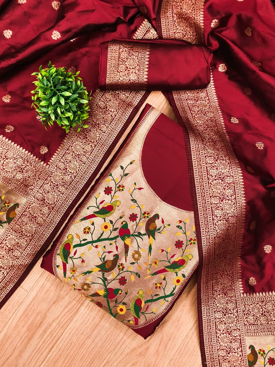 PD007 Paithani dress material