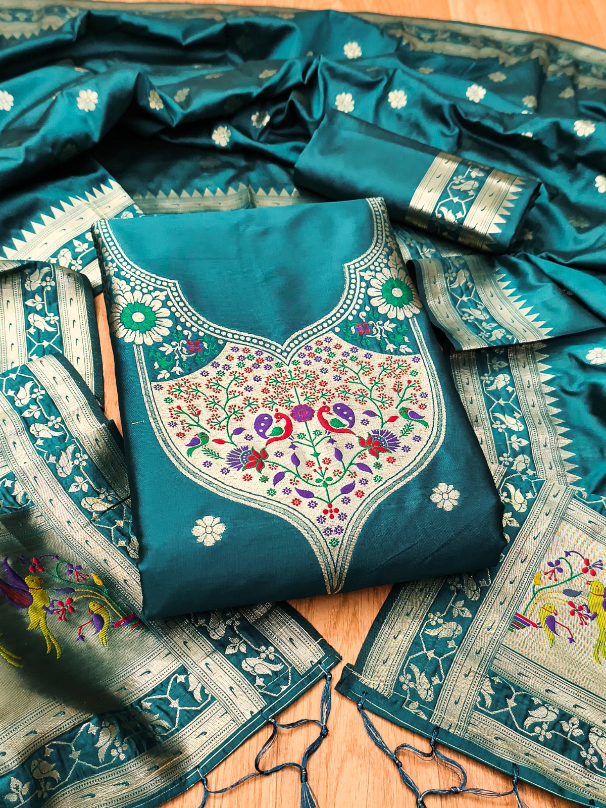 PD008 PAITHANI DRESS MATERIAL