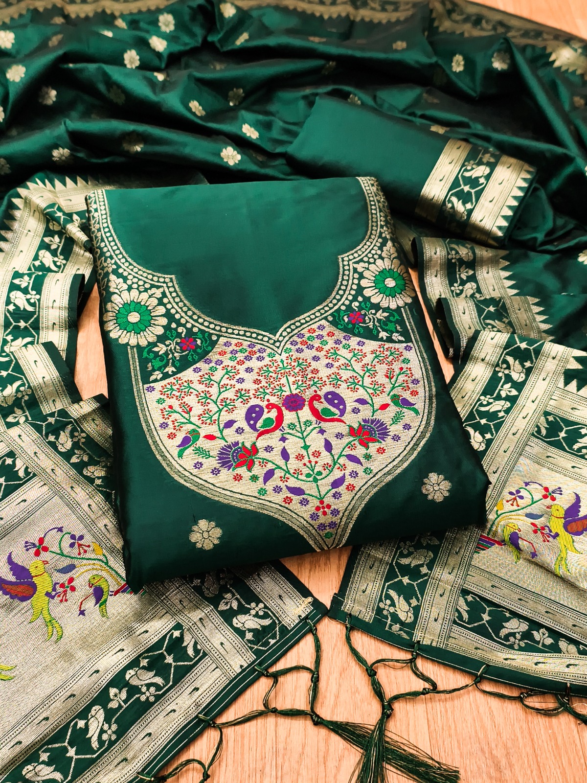 PD008 PAITHANI DRESS MATERIAL