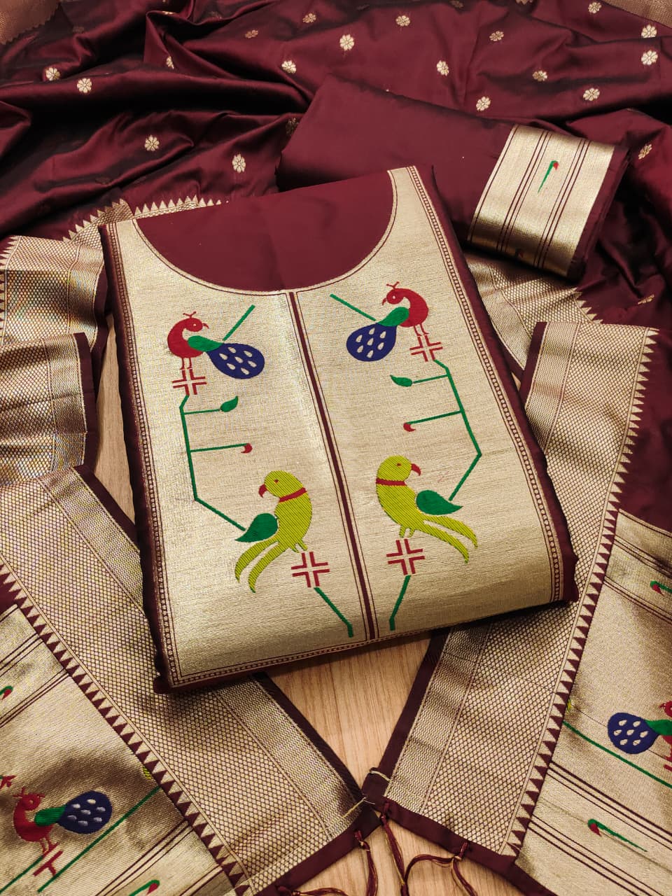 PD009 PAITHANI DRESS MATERIAL