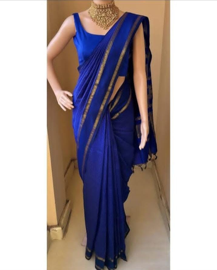 SC001 SOUTH CHEX COTTON SAREE