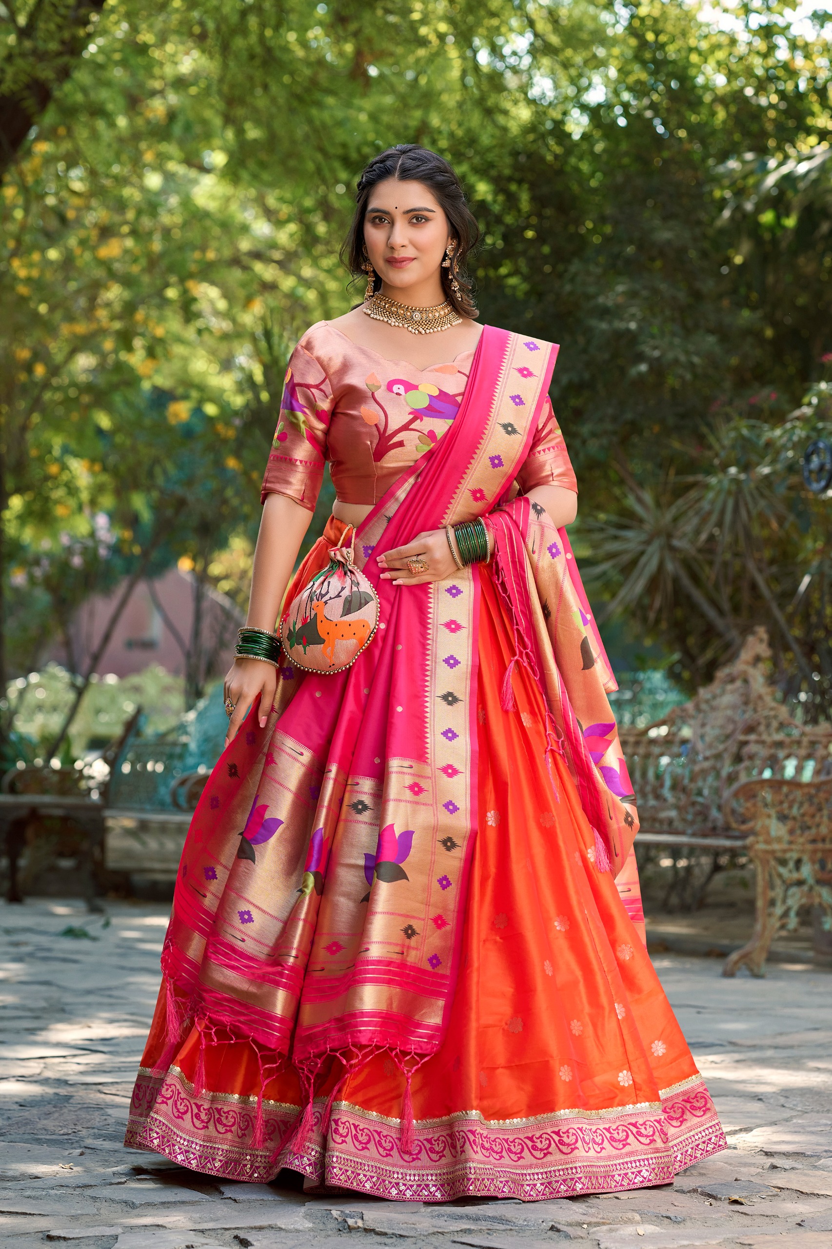 PL007 FESTIVAL PAITHANI LEHENGA