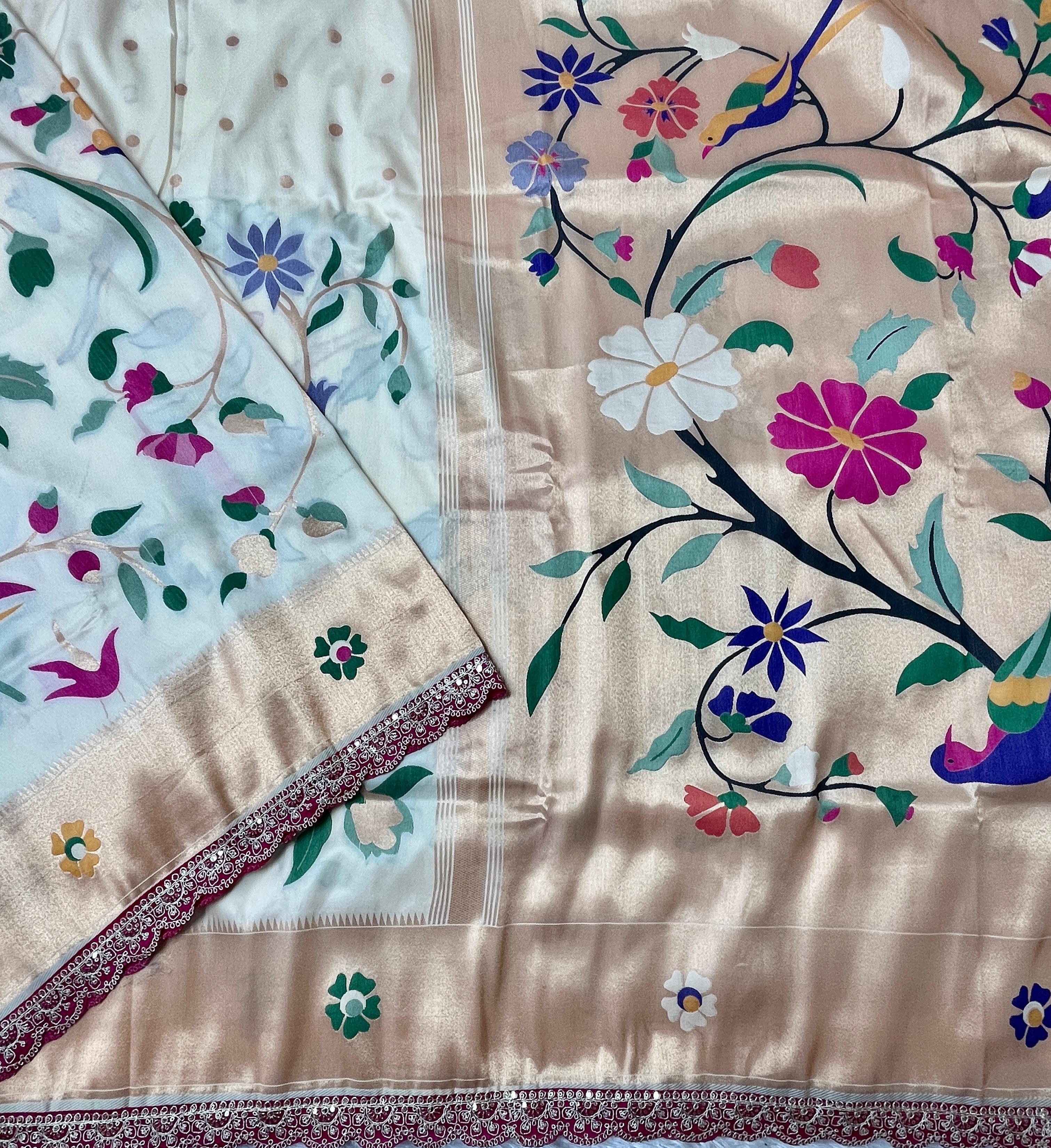 SP011 silk brocked designer paithani
