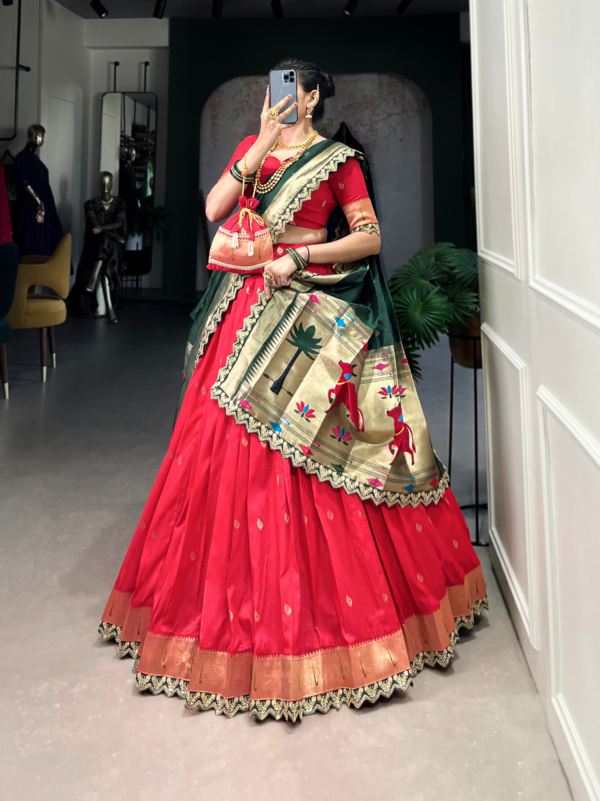 paithani premium wedding lehenga
