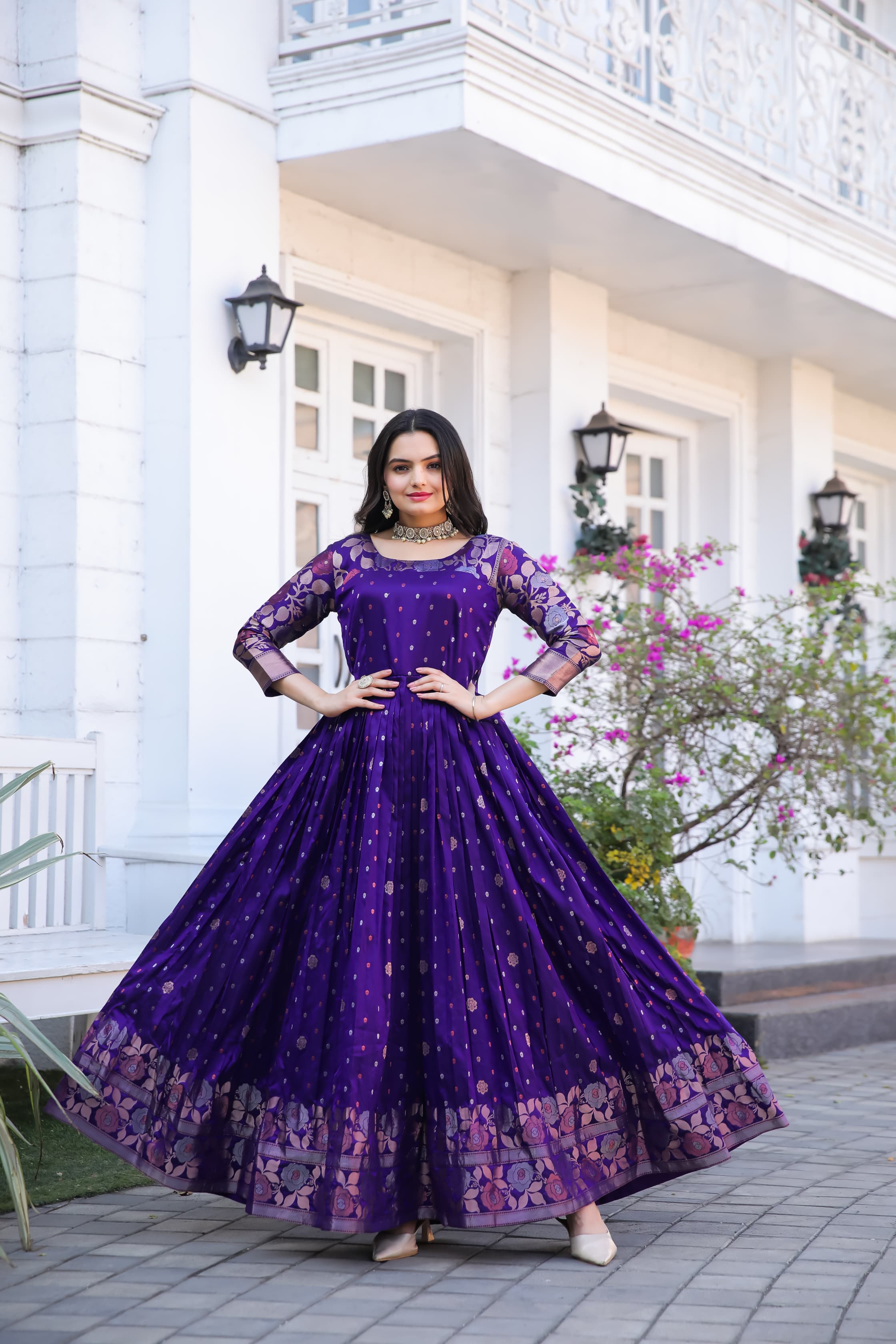 Paithani full flair Gown