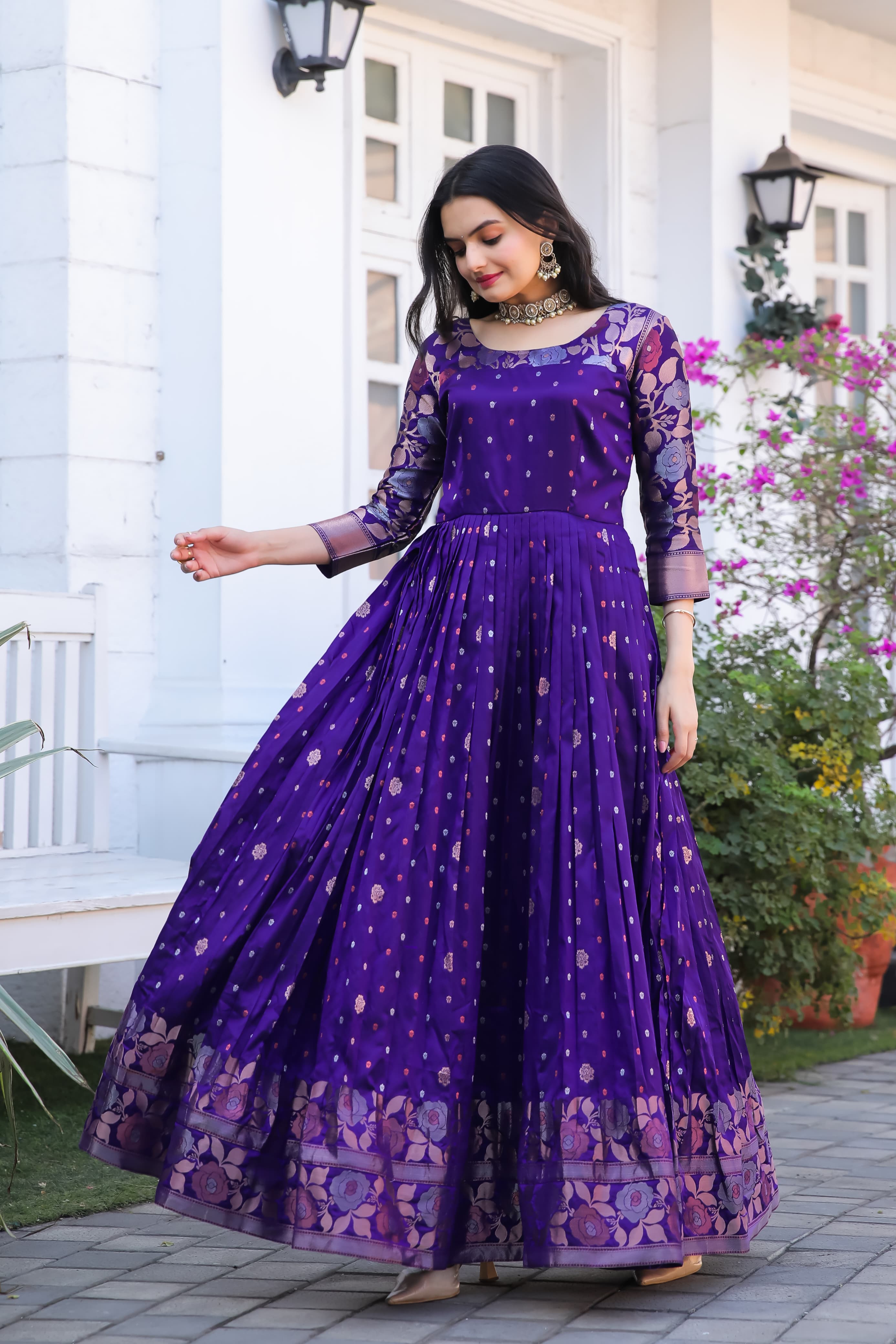 Paithani full flair Gown