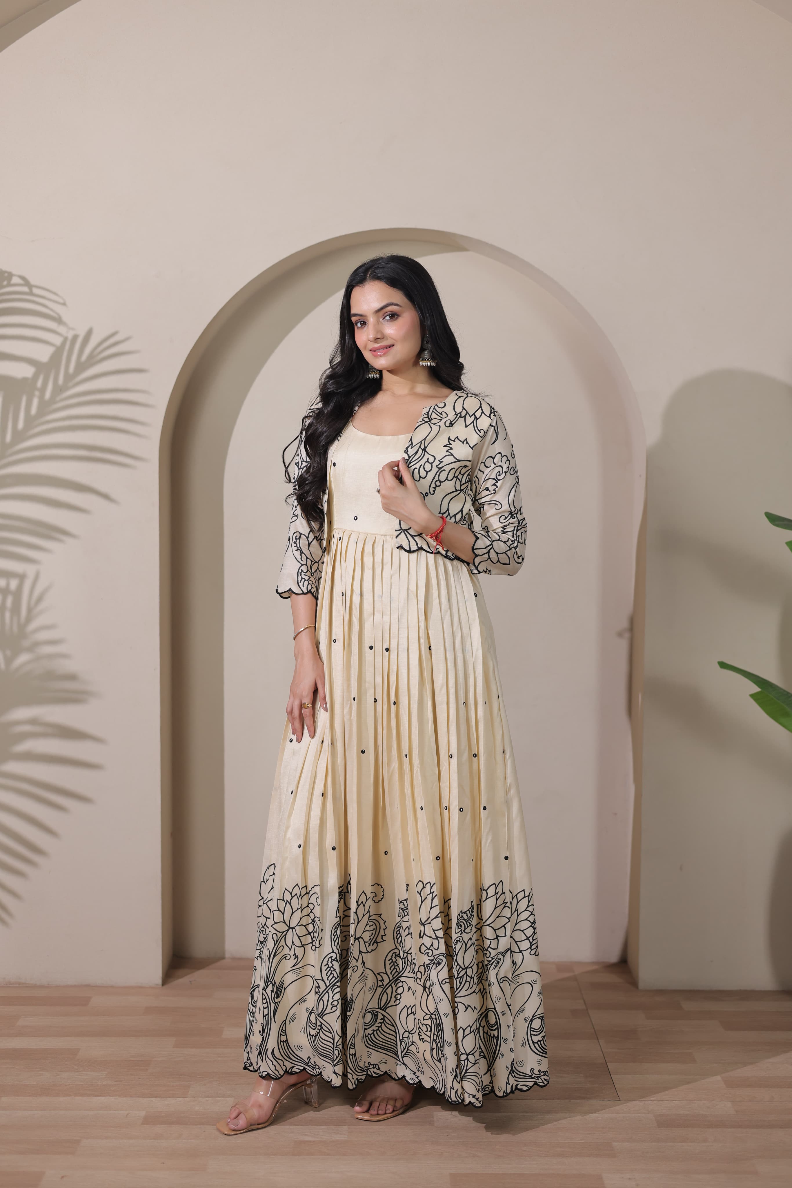 Pure tushar silk gown