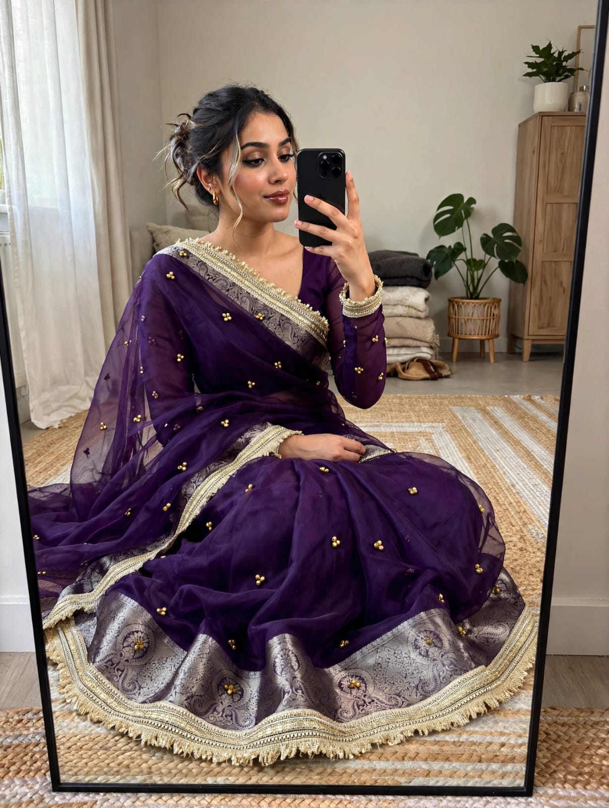 DS005 DESIGNER GHOONGROO SAREE